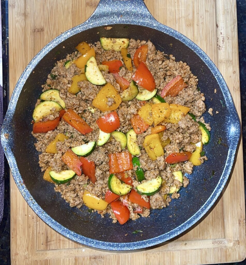 Low FODMAP Turkey and Veggie Skillet Creating Good Juju